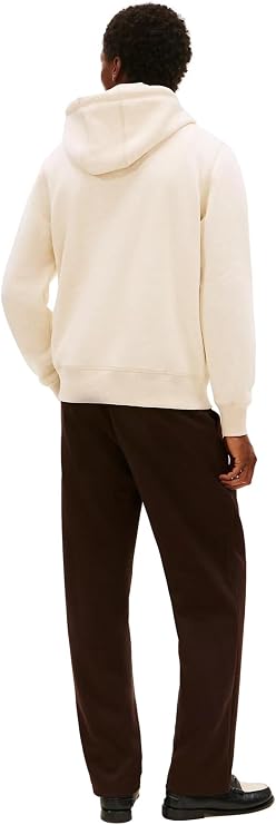 TOMMY HILFIGER Men's Iconic Fleece Embroidered Tommy Logo Pullover Hoodie Sweatshirt Collection 2024, Medium, Black