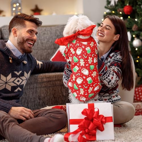 Juego de 6 pijamas navideñas para perros talla S miniatura 6