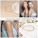 IISVCUNY 6 Pieces Gold Arm Cuff Jewelry, Fashionable Design Upper Arm Bracelet, Armband Set Adjustable for Women, Suitable for DancePparties, Wedding, Fashion Shows
