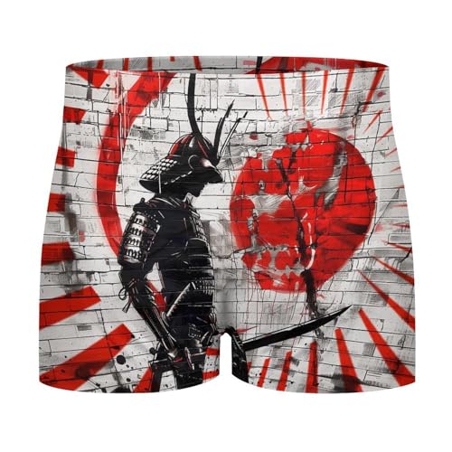 Japanese Samurai Anime Men's Boxer Brief Boxer Shorts Print Underwear Stretch Boxer Trunk Soft4