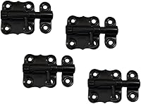 Vista 1 de QCAA Deco Perno de barril deslizante de acero duradero, 2 pulgadas, revestimiento negro, paquete de 4, fabricado en Taiwán