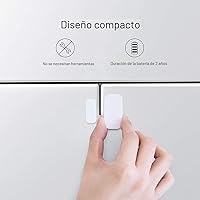 Vista 3 de Aqara - Paquete de 3 sensores Zigbee de puerta y ventana, sensor de contacto inalámbrico mini, automatización del hogar, requiere Aqara Hub