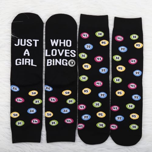 Image of PXTIDY 2 Pairs Gambler Socks For Women Girl Gambling Lovers Gift Gambler Sock
