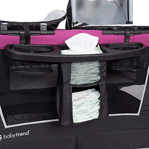 Baby Trend Retreat Nursery Center Playard, Bassinet & Storage, Purple - image 4