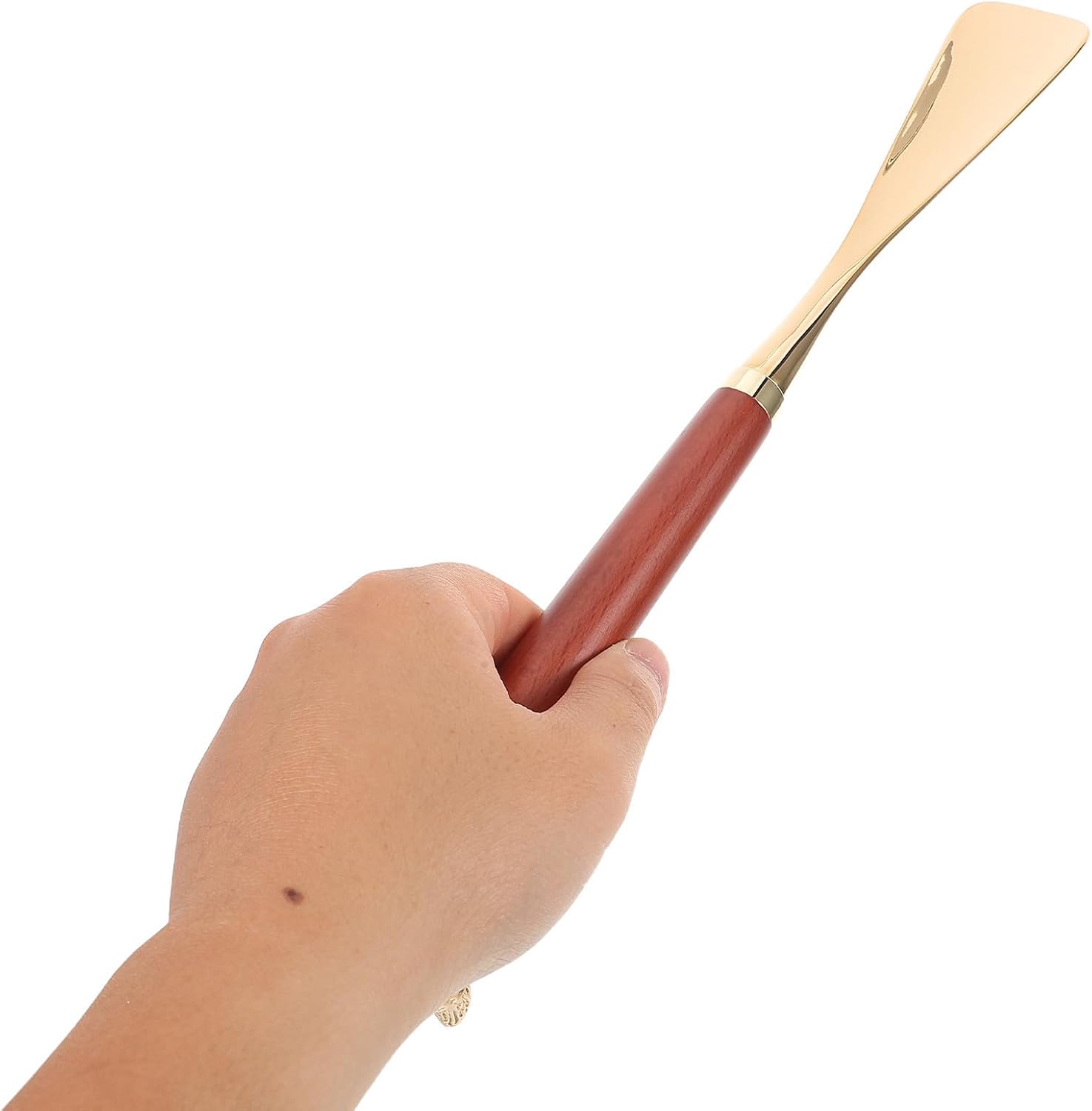 PATKAW Long Handle Shoe Horn 32cm Metal Boot Helper for Seniors