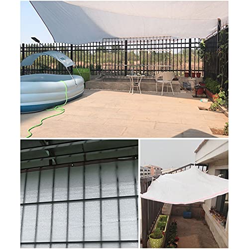 Filet d'ombrage blanc respirant 6mx7m polyéthylène pour cour et balcon