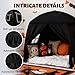 Sumbababy Large Teepee Tent for Kids: with Star Lights - Tent Indoor Kids Teepee Tent for Boys & Girls - Kids Play Tent Inside Canopy Bed for Playroom Gift Toys (All-Black)