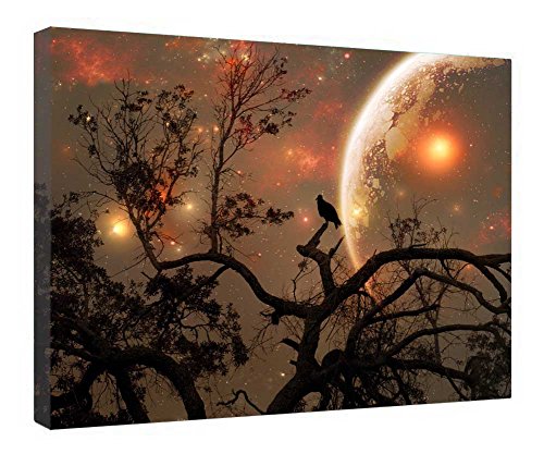 Lienzo de pájaros negros de 16x20" para decorar tu salón con elegancia