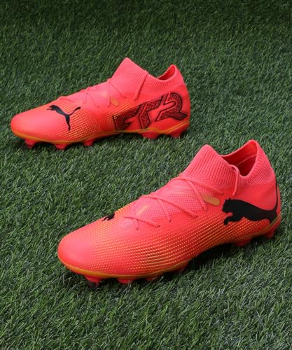 PUMA Herren Future 7 Match Fg/Ag Fußballschuhe, Sunset Glow Puma Black Sun Stream, 47 EU – Ansicht 3