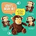 Mommy Monkey & 3 Babies | Plush Monkey Family | Ages 0+