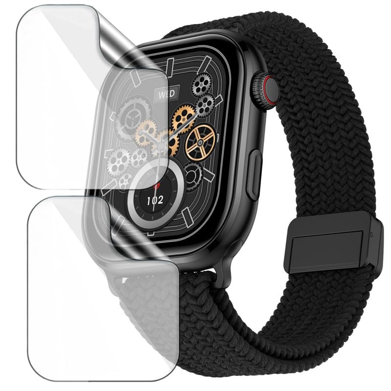 Image of 2-Pack | Screen Protector Guard for Fire Boltt Brillia Pro | 2.02 inch | Smartwatch - Flexible & Ultrathin TPU Film, Scratch Resistant, Bubble Free - Not Tempered Glass