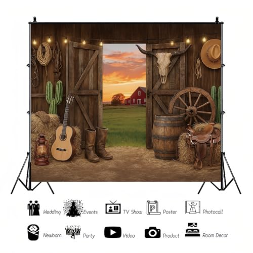 Fondo fotográfico 10x8 pies Western Cowboy miniatura 5