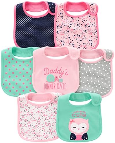 Simple Joys by Carter's Unisex Kids 7-pack Teething Bibs Winter Accessory Set (pack of 7)