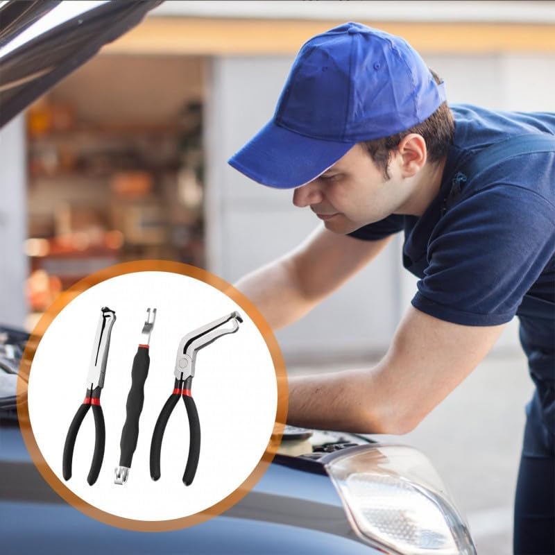 3PCS Automotive Electrical Connector Pliers Set, Disconnect Pliers Tool Kit Includes 37960, 37980 & 13120 for Fuel Injector, Sensor, EVAP and Push Tab Wire Harness Connectors