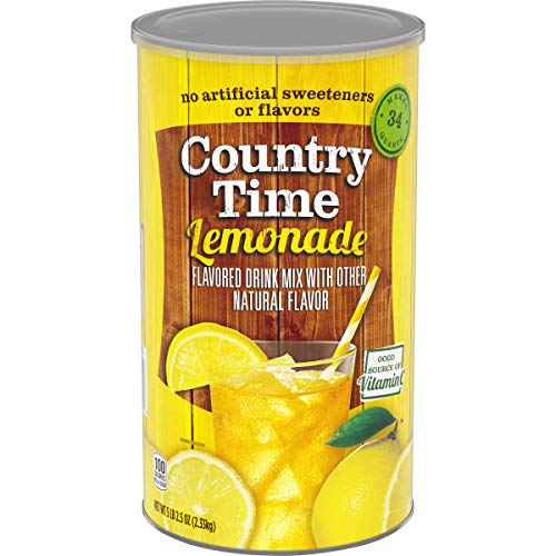 Country Time Lemonade Drink Mix, (Makes 34 Quarts) 82.5-Ounce Canisters (Pack of 2 )