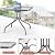 TLSUNNY Patio Dining Set 5 Pieces, All Weather Outdoor Furniture W/30"X 30" Table and 4 Stackable Textilene Chairs, Metal Table and Chairs for Lawn, Garden, Poolside, Backyard (Umbrella not Included)