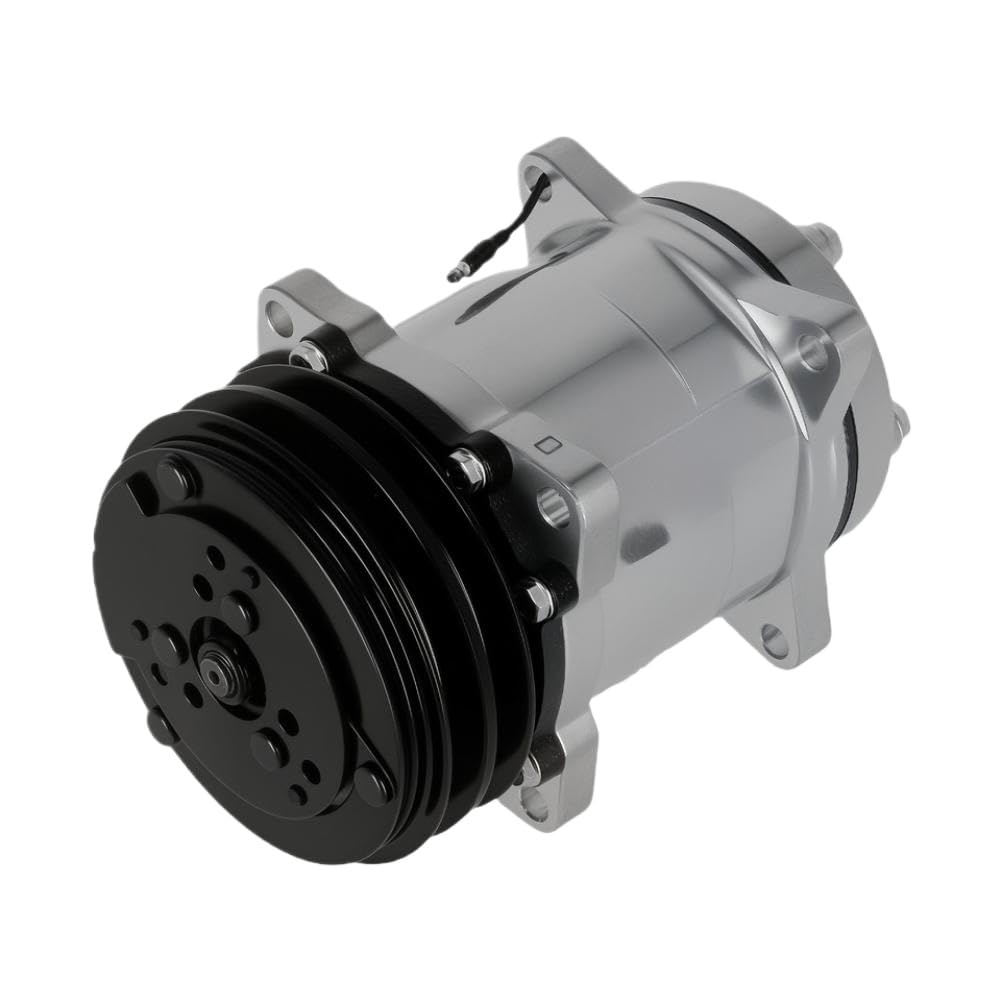 Bswjjjuga Onecolor A/C Compressor With 2-Groove Pulley For Sanden 508 Style V-Belt 12V Hc5001c