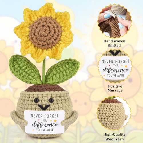 linzipe Positive Crochet Sunflower,Thank You Gifts for Women - image 3