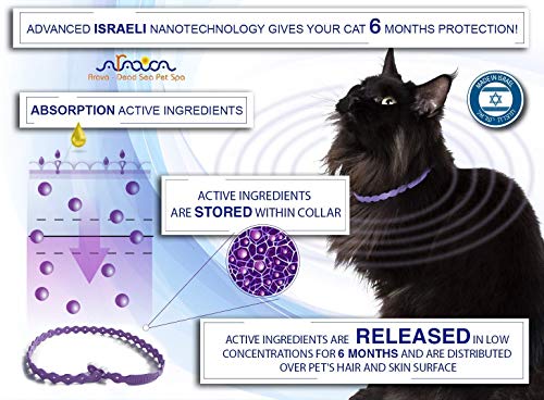 Arava Flea & Tick Prevention Collar - for Cats & Kittens - Length-14'' - 11 Natural Active Ingredients - Safe for Babies & Pets - Safely Repels Pests - Enhanced Control & Defense