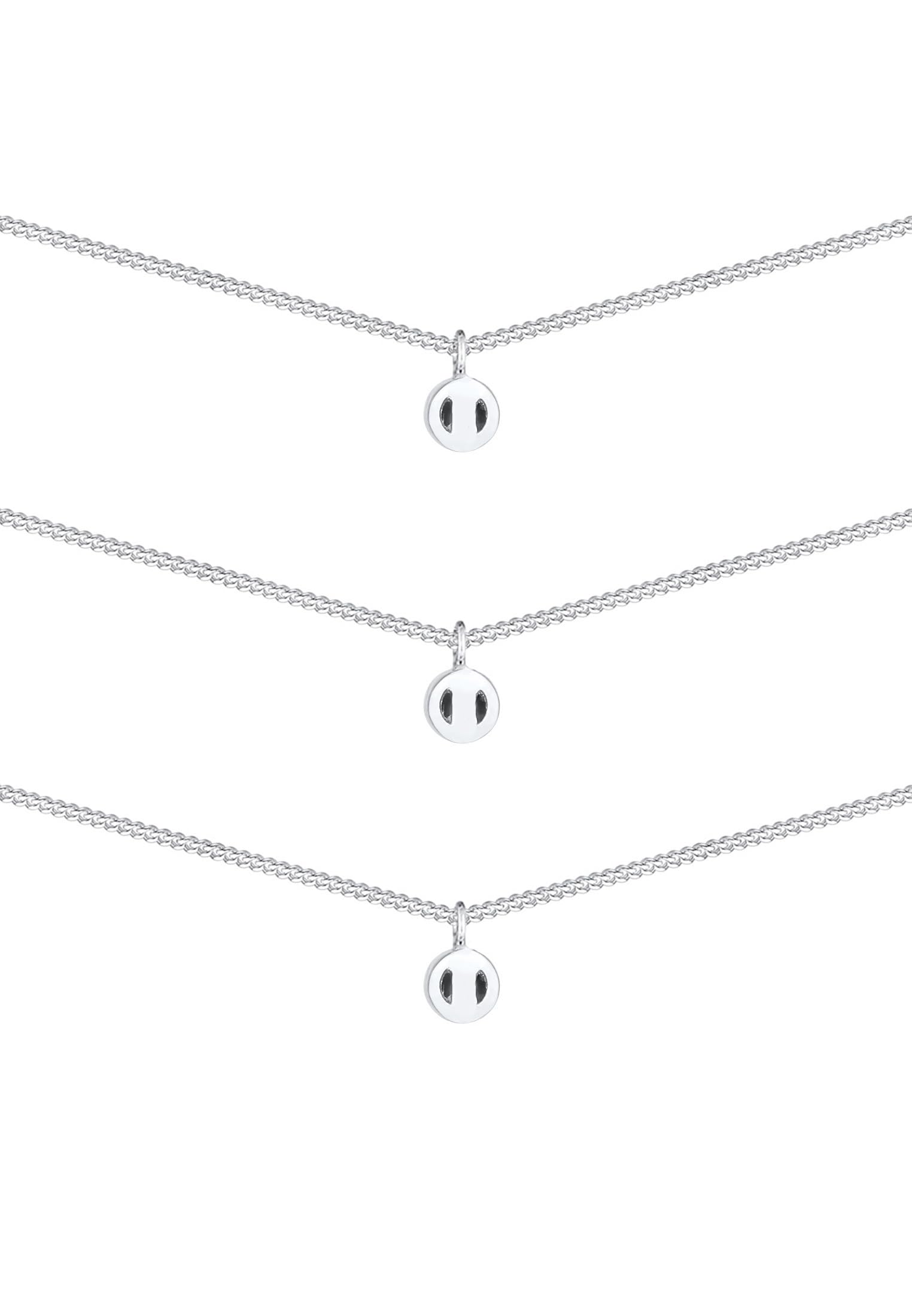 Elli Collana da Donna, Strato Choker Layer con Cristalli, in Argento 925 Placcato Oro Rosa