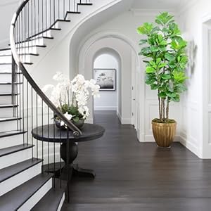 Roomtecartificialfiddleleaffigtree7fttallartificialtreewithwovenseagrassplantbasketfakefloorplantinpotforhomedecorlivingroomindooroutdoorofficebedroomdecor Urban Country Home Decor Roomtec artificial fiddle leaf fig tree7 ft tall artificial tree with woven seagrass plant basket fake floor plant in pot for home decor living room indoor outdoor office bedroom decor urban country home decor