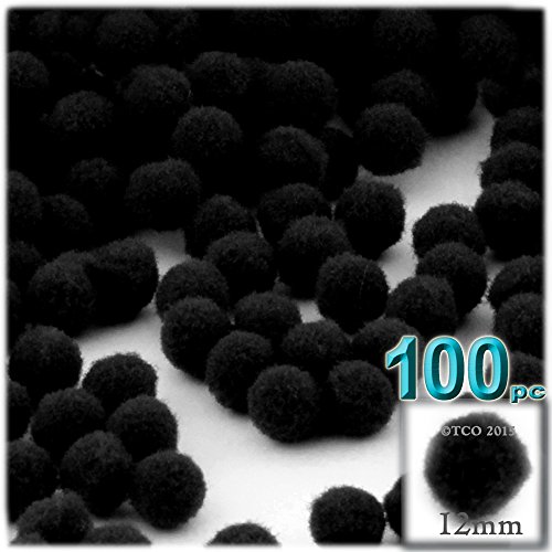 The Crafts Outlet 100-Piece Multi Purpose Pom Poms, Acrylic, 12Mm/About 0.5-Inch, Round, Neon Green #TOP7