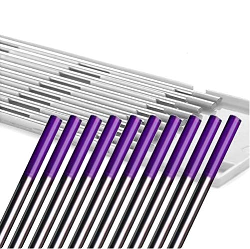 Weldingcity 10-Pcs Tig Welding Tungsten Electrode Tri-Element Non-Radioactive (Purple/Aws: Ewg) .040" X 7" | 10-Pk #TOP1