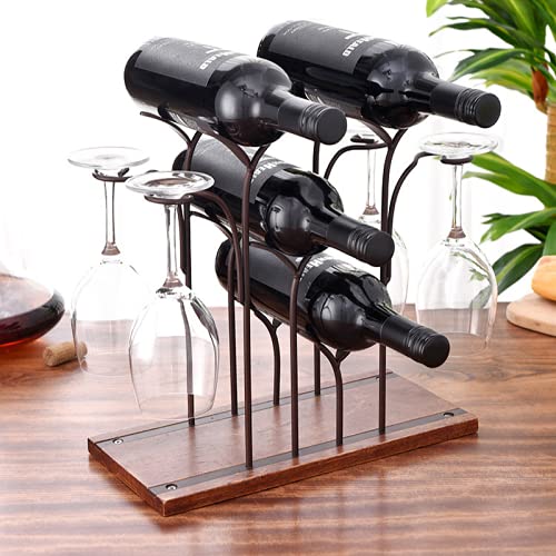 Soporte para botellas de vino, soporte para botellas, estantes de hierro para mesa, soporte de almacenamiento, estantes para decoración del hogar, estante decorativo para exhibición de botellas de