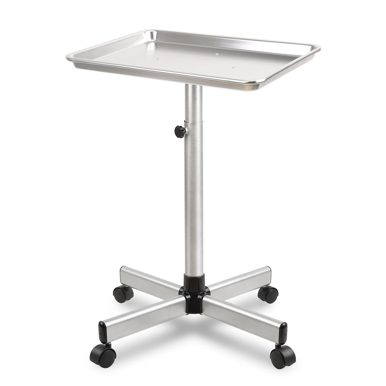 Lounge Tablett aus Aluminium, Lounge Tablett auf Rollen, höhenverstellbare Tattoo-Tablett, Tattoo-Tablett und Zahnablage