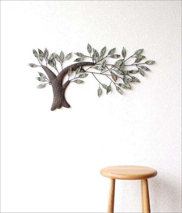 Amazon.co.jp: アイアン壁飾り リーフツリー 木 壁掛け インテリア