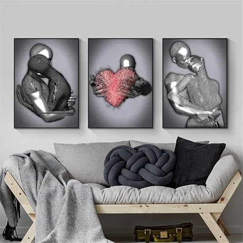 Art mural effet 3D argenté pour créer une ambiance romantique moderne dans votre salon ou chambre