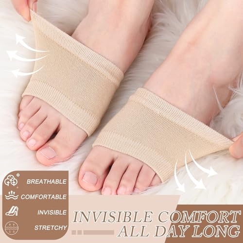 12 Pairs Women's Open Toe Topper Socks for Mules Non Slip Sandal Liner Socks No Show Toe Covers with Sponge Cushion3