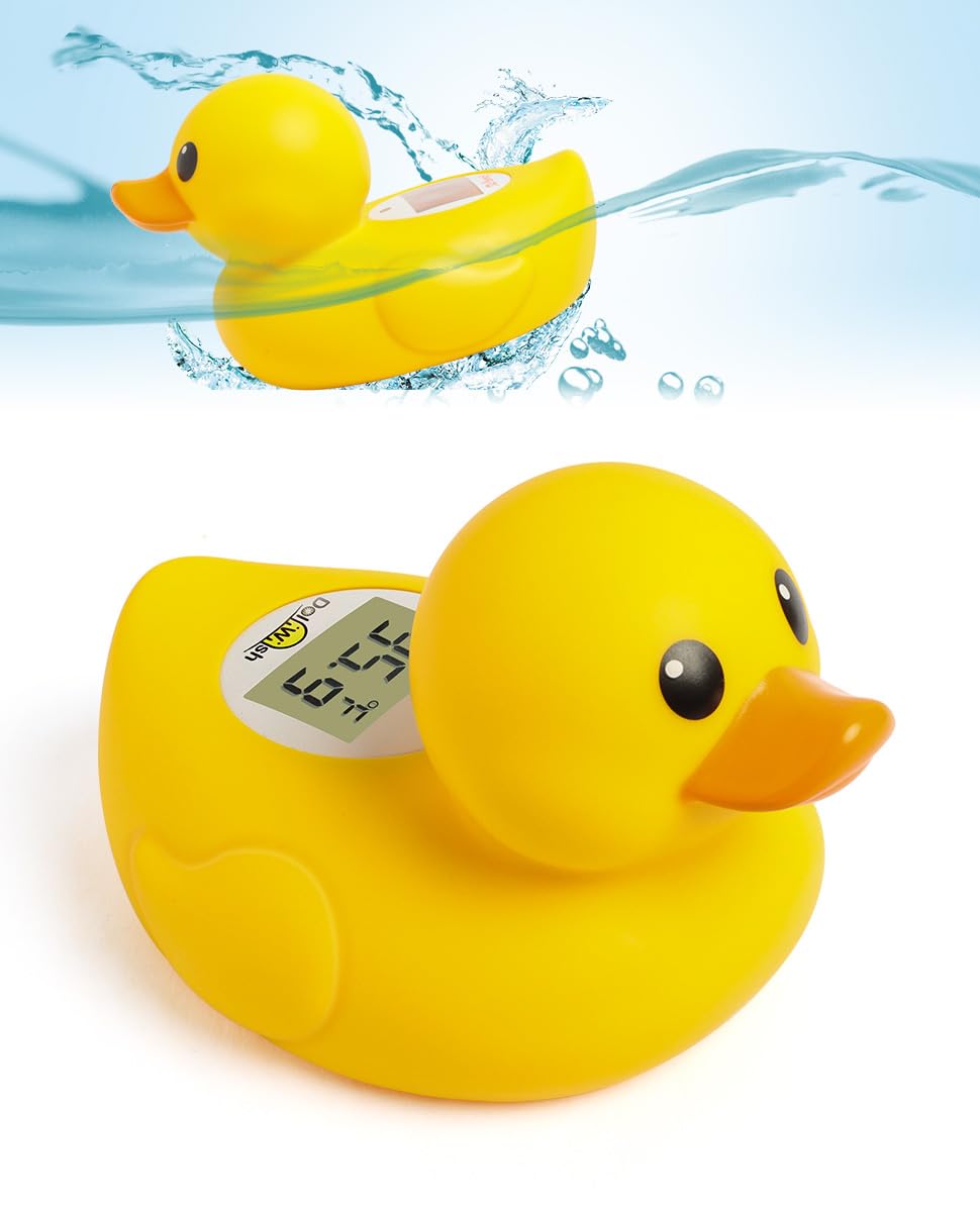 Baby Bath Thermometer Pregnancy and Newborn Classical Duck Baby Water Thermometer for Bathtub,Temp Alert Bath Temperature Toy