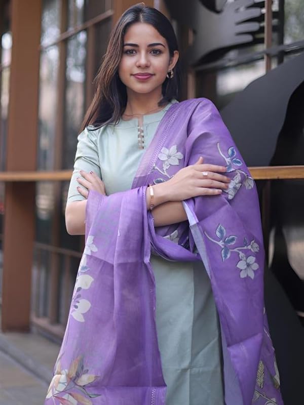 Image of Sun Fashion And Lifestyle Women's Roman Silk Stitched Printed Aline Long Kurta Sets For Women