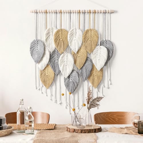 Décoration murale macramé tissé main en coton durable de haute qualité