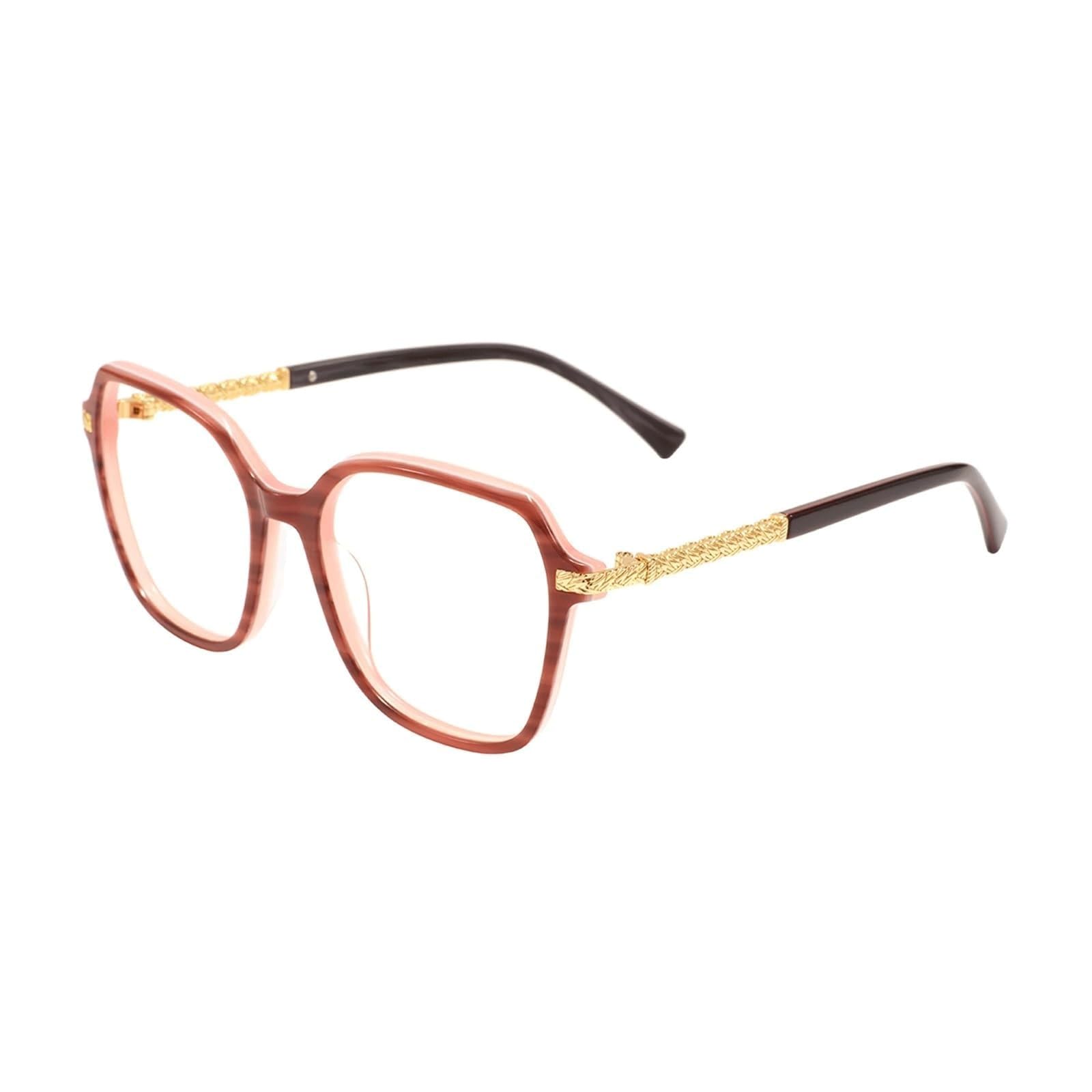 KLJUddGY Square Eyewear Frames Full Rim Glasses Acetate Non Prescription Eyeglasses Spectacles for Computer Unisex Reading Glasses Stylish(Rot)