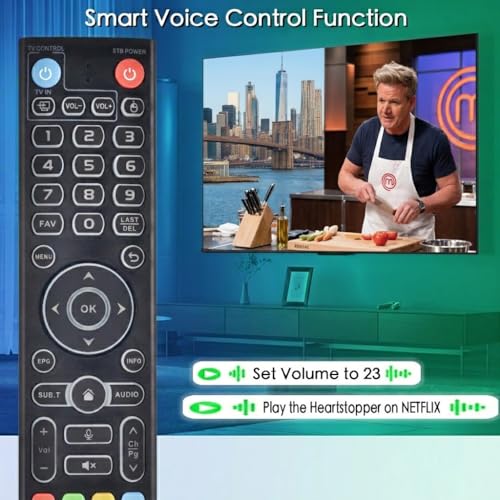 Image of Replacement Intelligent Voice Backlit Remote for vSeeBox V5 Pro /V3 Plus /Pro | Compatible with V6 Plus / V5 Pro / V3 Plus /V3 / V2 /V1 Max /Elite /Max /OctaStream Technology Android TV Box