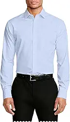 Camisas masculinas de algodão stretch manga longa formal casual abotoada camisa social para negócios casamento com bolso
