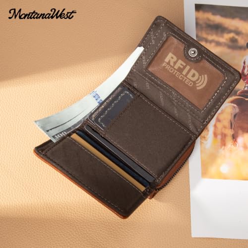 Image of Montana West Wallet Women RFID Blocking Wallets, Card Cases & Money Organizers Wallets with Zipper Coin Pocket