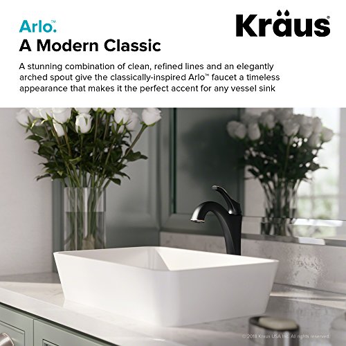 KRAUS KVF-1200ORB Arlo Single Handle Vessel Bathroom Faucet with Pop Up Drain, Oil Rubbed Bronze - image 4