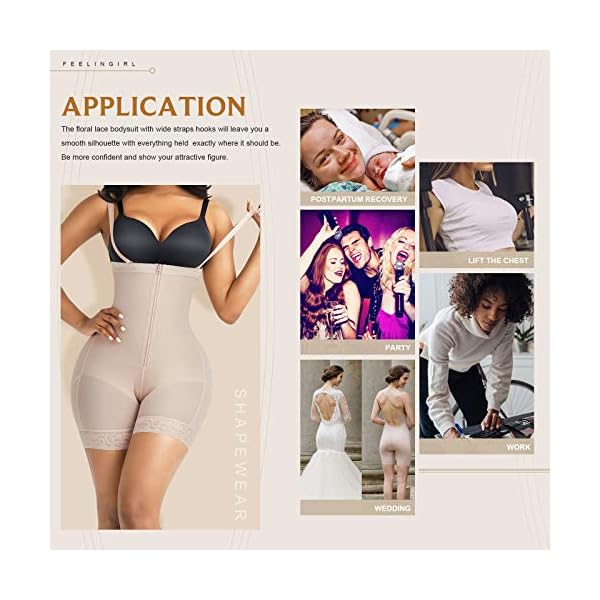 FeelinGirl-Shapewear-for-Women-Seamless-Firm-Triple-Control-Faja-Plus-Size-Thigh-Slimmer-Tummy-Control-Body-Shaper FeelinGirl Shapewear for Women Seamless Firm Triple Control Faja Plus Size Tummy Control Body Shaper Skin S