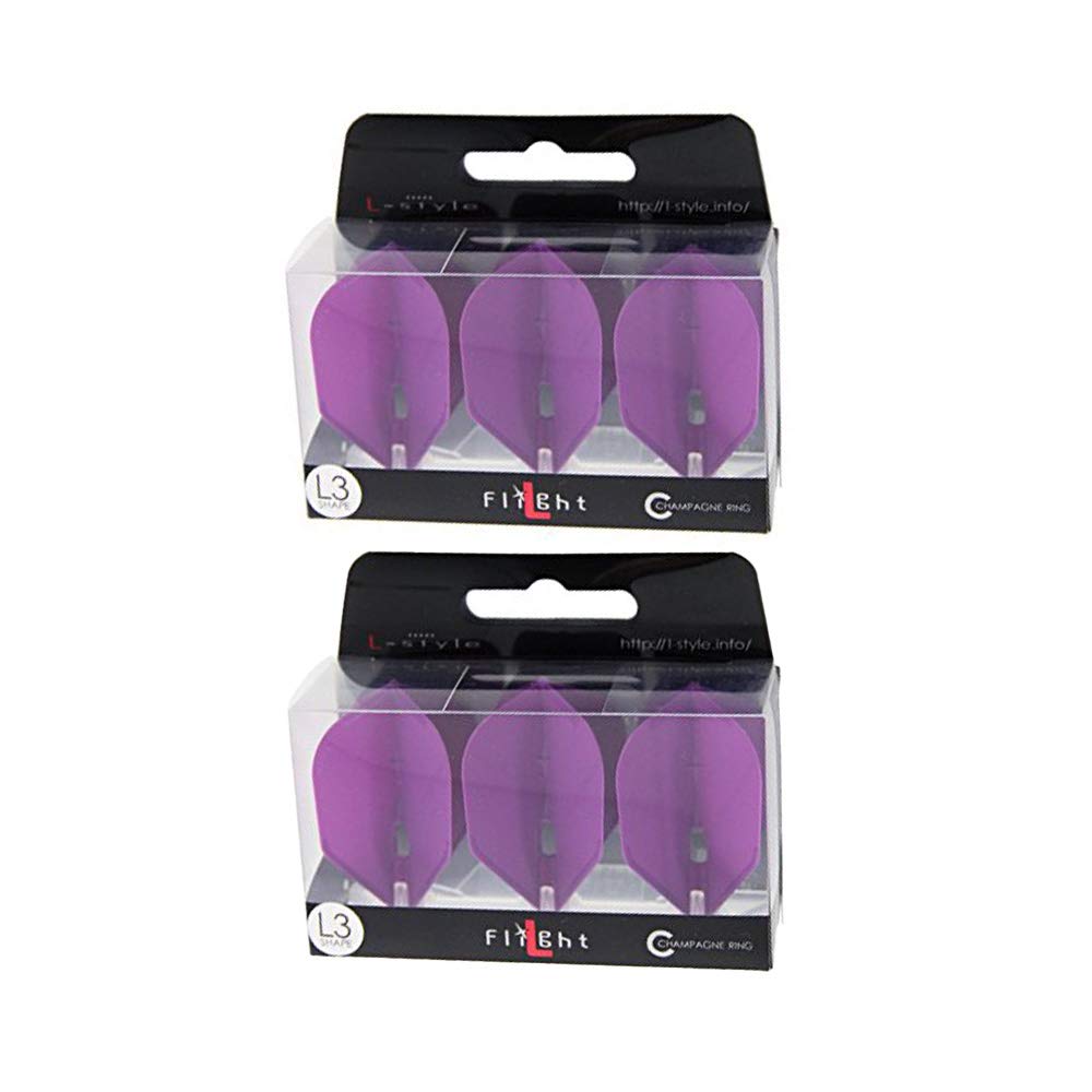L-Style 2-Pack L3 PRO Shape Dart Flights Set Used by Current World Champion - Deep Purple โ image 1