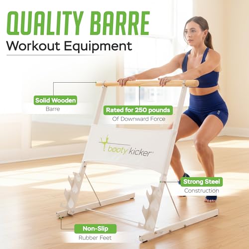 Image of Portable Folding Exercise Bar for Barre, Balance and Ballet Home Workouts, Strong Freestanding Stable Design