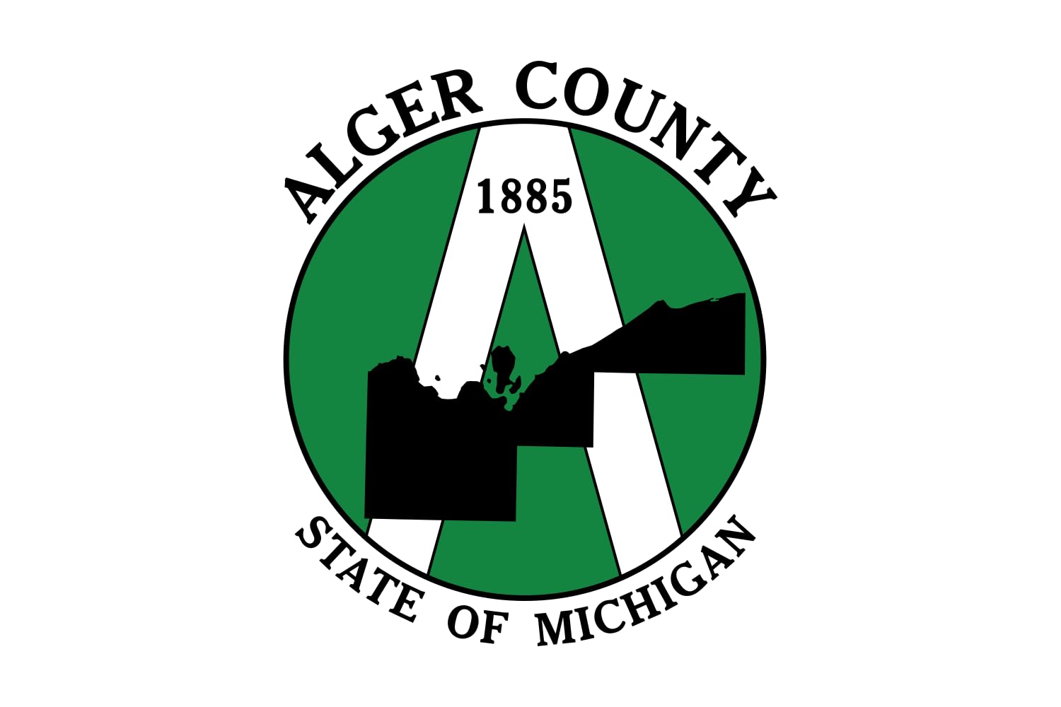 Drapeau Alger County Michigan aux finitions haut de gamme et durables