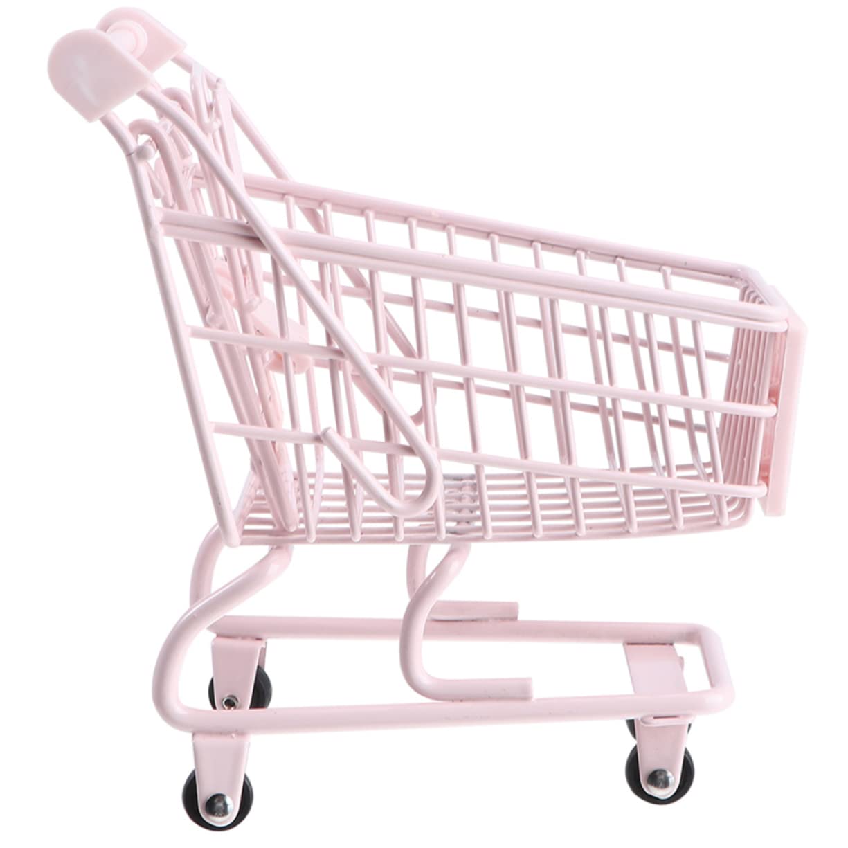 VICASKY Carrito de Compras Accesorios para Bebe Mini Accesorios para muñecas Coches de Juguetes Shopping Cart Carrito de Juguetes Infantiles Carrito de supermercado de Juguete Rosa