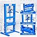 6-Ton Industrial Hydraulic h-Frame Shop Press with Adjustable Table & Press Plates, Heavy-Duty Metal Bending, Straightening, Bearing Installation for Auto Repair, Garages, Workshops, Metalworking