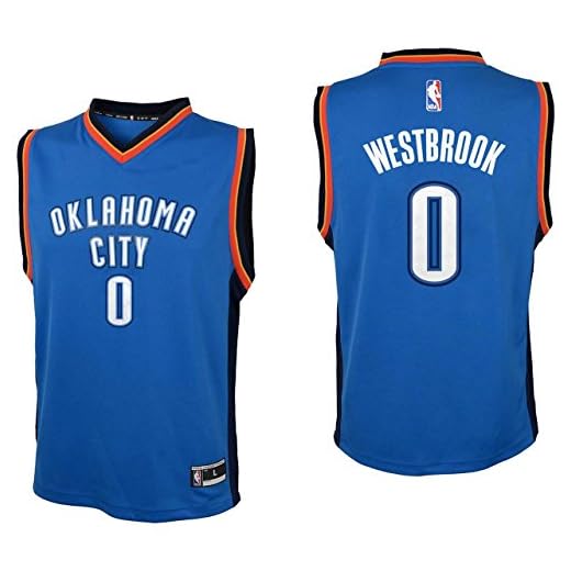Outerstuff NBA Oklahoma City Thunder Russell Westbrook Youth Boys Replica Player Road Jersey, Small (8), Bright Royal