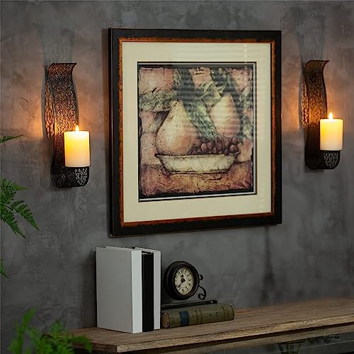Candelabro de pared triple tipo estantería aplique para velas de pilar 4