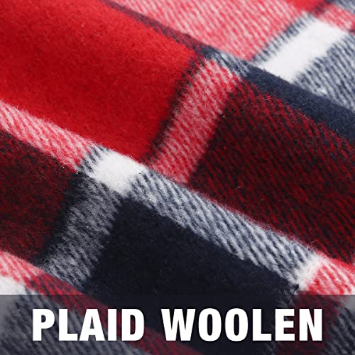 Image of IDEALSANXUN Womens High Waist Plaid Skirt Bodycon Pencil Wool Mini Skirts