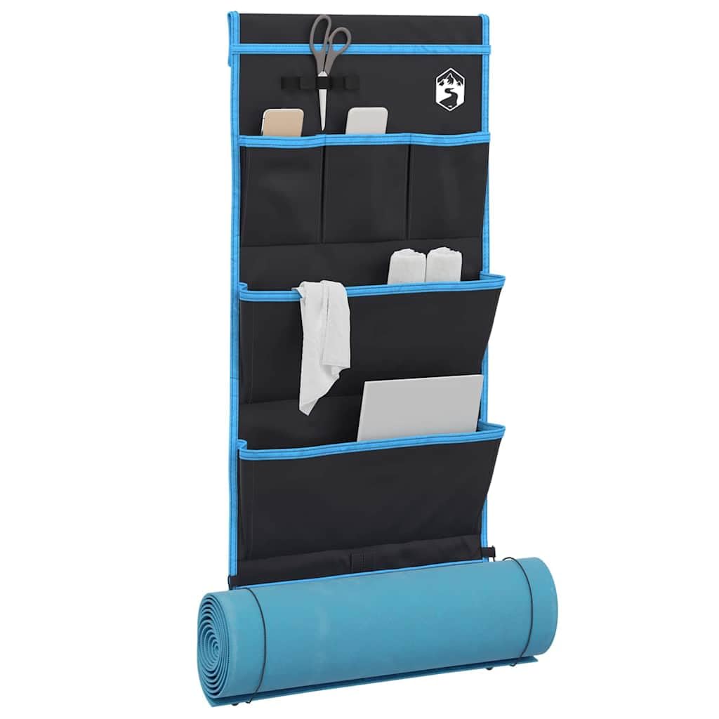 Torba do przechowywania w kolorze czarnym i niebieskim, wykonana z materiału Oxford 91 x 47,5 cm, lekkie akcesoria outdoorowe na kemping i wędrówki, wodoszczelna, wytrzymała, idealna na
